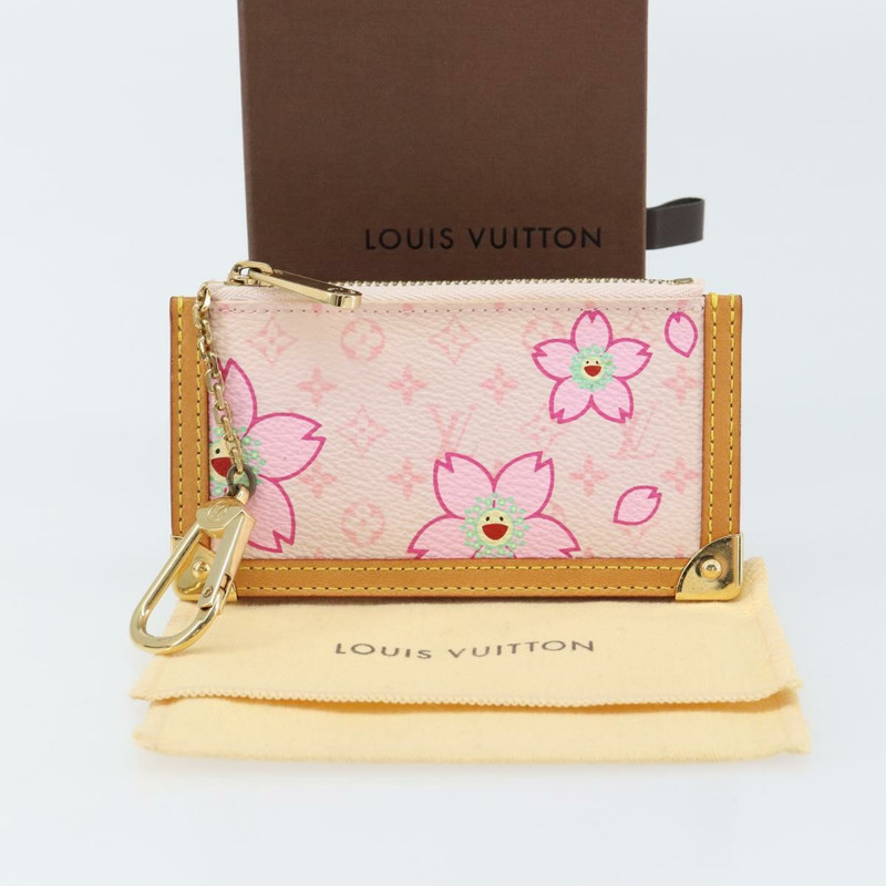 【日本直送】路易威登 Monogram Cherry Blossom Pochette Cles 手拿包 M92016 LV Auth 161496V-11