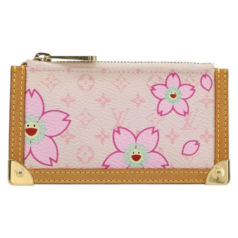 【日本直送】路易威登 Monogram Cherry Blossom Pochette Cles 手拿包 M92016 LV Auth 161496V-12