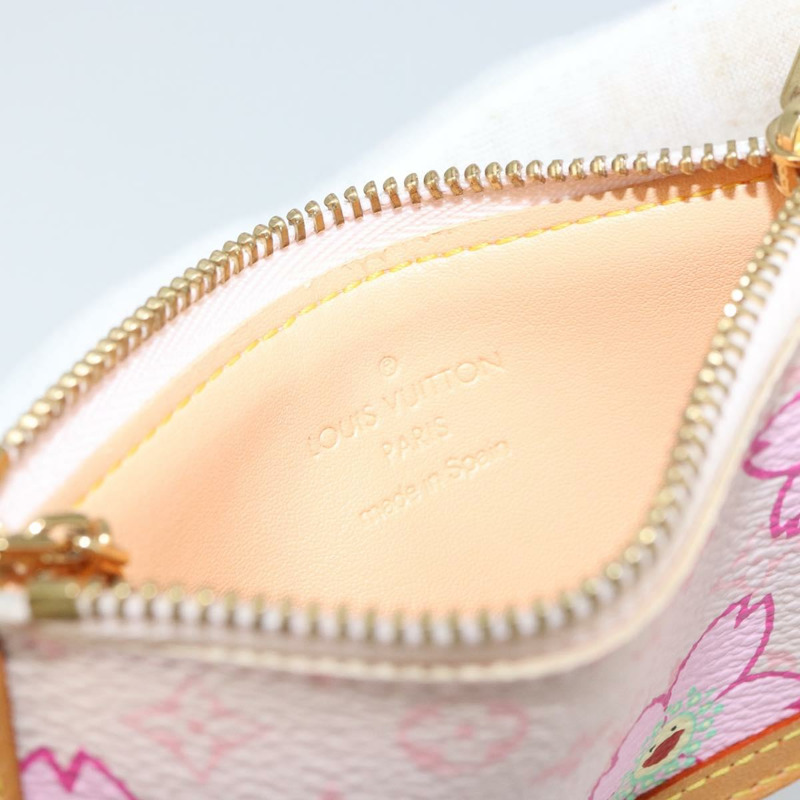 【日本直送】路易威登 Monogram Cherry Blossom Pochette Cles 手拿包 M92016 LV Auth 161496V-16