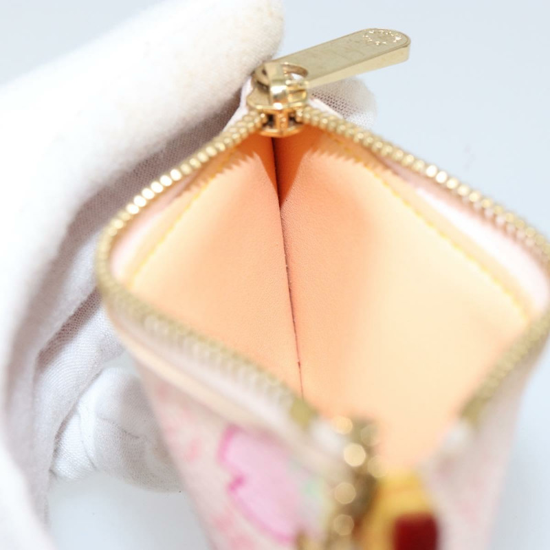 【日本直送】路易威登 Monogram Cherry Blossom Pochette Cles 手拿包 M92016 LV Auth 161496V-17