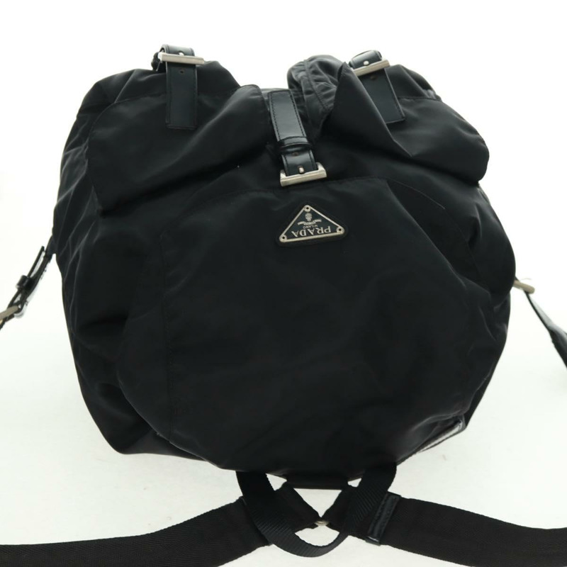 【日本直送】PRADA 雙肩包 尼龍 黑色 銀色 正品 162340A-5