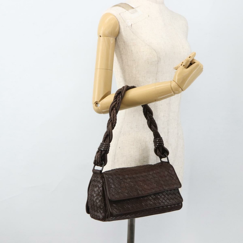 【日本直送】BOTTEGA VENETA INTRECCIATO 單肩包 皮革 棕色 正品 BSZ245V-22