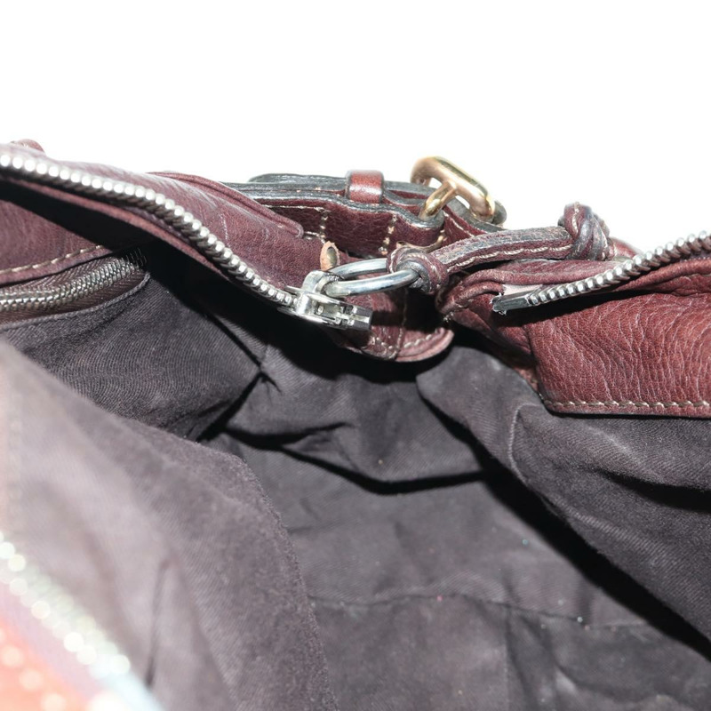 【日本直送】Chloe Paddington 手提包,棕色、銀色、金色皮革,正品 ARZ698SAV-18