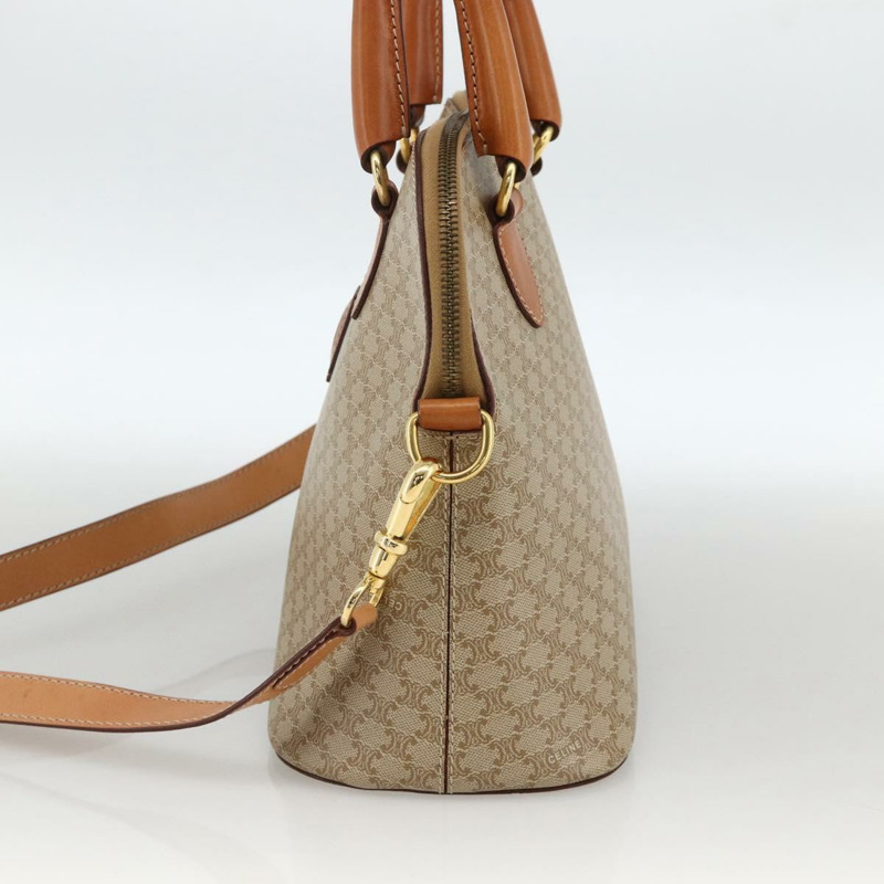 【日本直送】CELINE Macadam帆布手提包 PVC 兩用 米色 金色 正品 AMZ532A-3