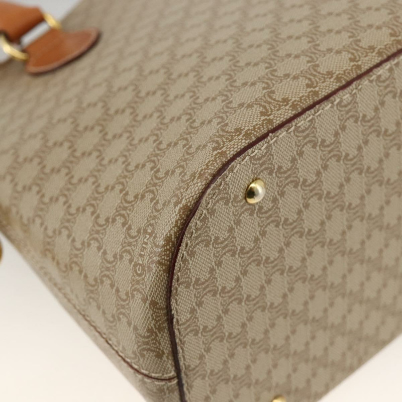 【日本直送】CELINE Macadam帆布手提包 PVC 兩用 米色 金色 正品 AMZ532A-18