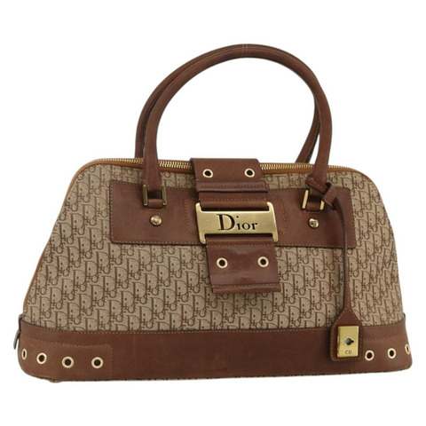 Christian Dior Trotter帆布手提包 米棕色 正品 174326A