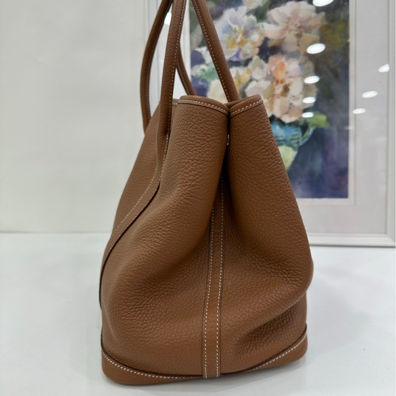 Hermes 愛馬仕 garden party 36 花園36 金棕銀扣 D刻-3