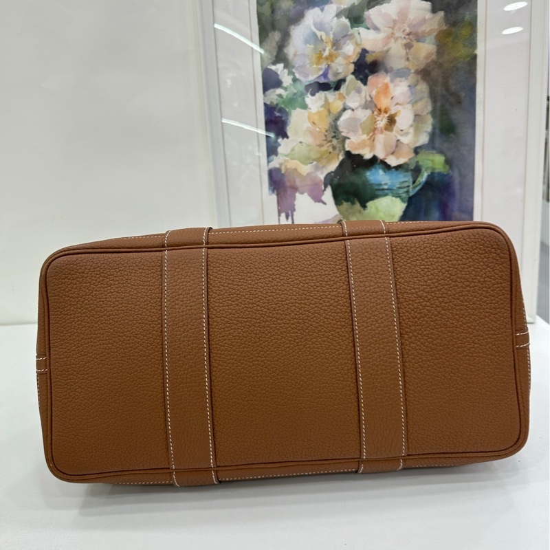 Hermes 愛馬仕 garden party 36 花園36 金棕銀扣 D刻-4