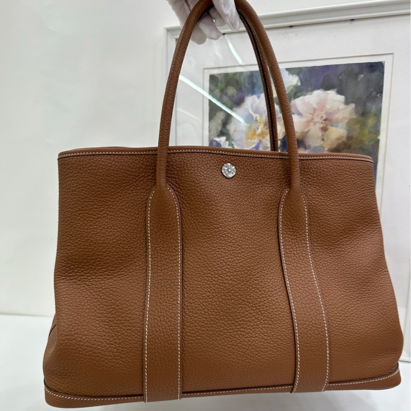 Hermes 愛馬仕 garden party 36 花園36 金棕銀扣 D刻-5