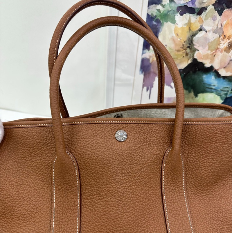 Hermes 愛馬仕 garden party 36 花園36 金棕銀扣 D刻-6