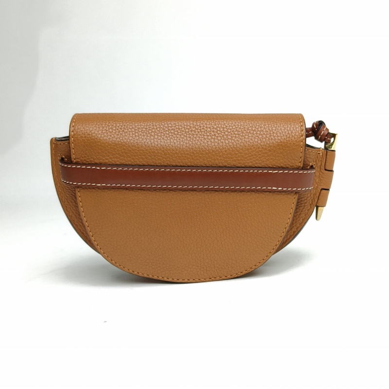 LOEWE Gate馬鞍斜跨包MINI棕色牛皮-2