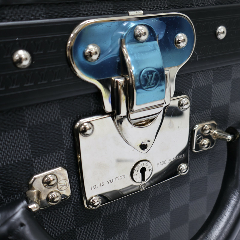 黑色 棋盤格 PVC塗層帆布 Alzer 65 手提 行李箱【LOUIS VUITTON LV 路易威登】 N21231-4