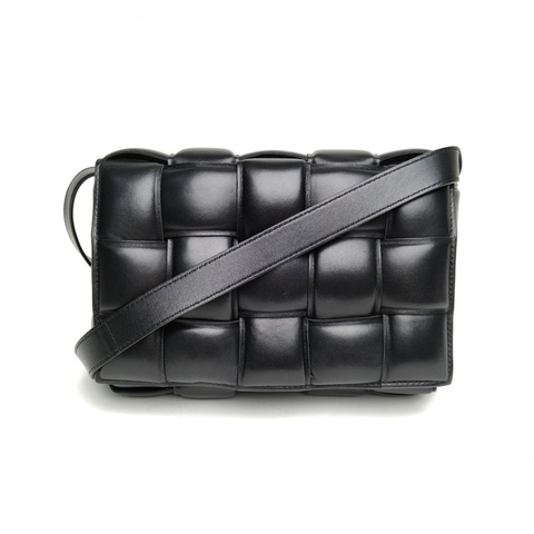 BOTTEGA VENETA CassettePadded加襯中號黑色羊皮