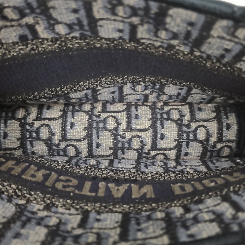 DIOR BookTote迷你墨藍色帆布Oblique印花字母刺繡-4