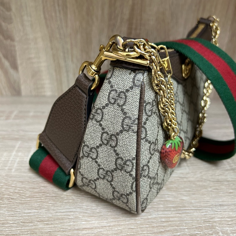 GUCCI草莓包🍓經典織布背帶🌸金鍊草莓包🌸 腋下包-2