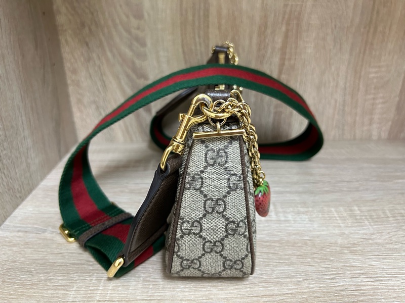 GUCCI草莓包🍓經典織布背帶🌸金鍊草莓包🌸 腋下包-4