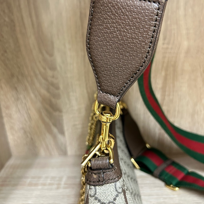 GUCCI草莓包🍓經典織布背帶🌸金鍊草莓包🌸 腋下包-9