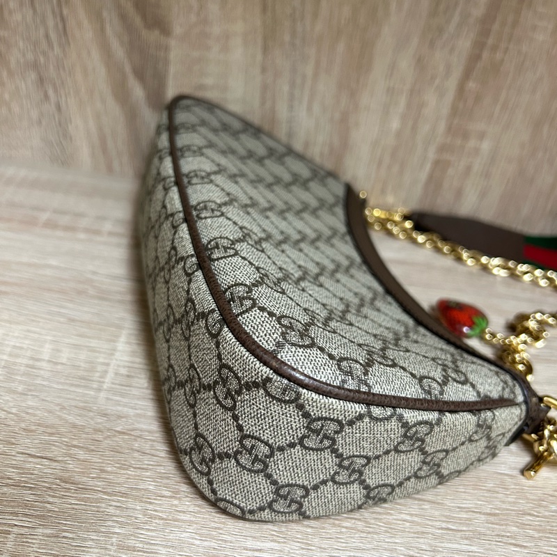 GUCCI草莓包🍓經典織布背帶🌸金鍊草莓包🌸 腋下包-14