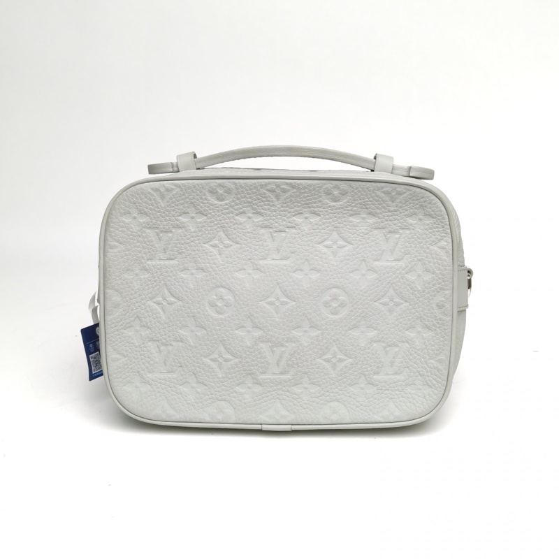 LOUIS VUITTON 灰色牛皮銀扣晶片SLockMessenger郵差包-2