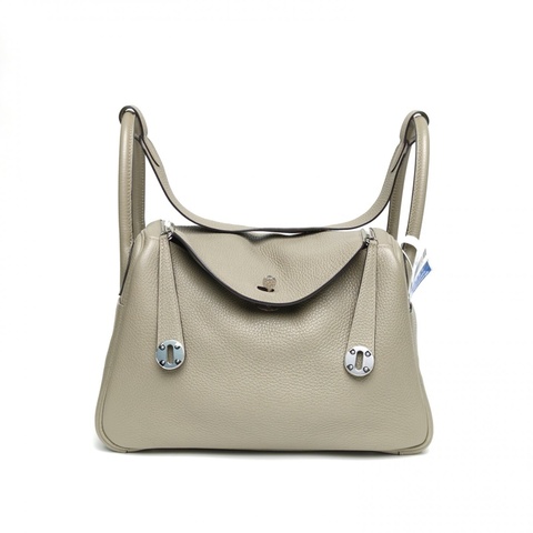 HERMES Lindy30鼠尾草綠TC皮A刻銀扣