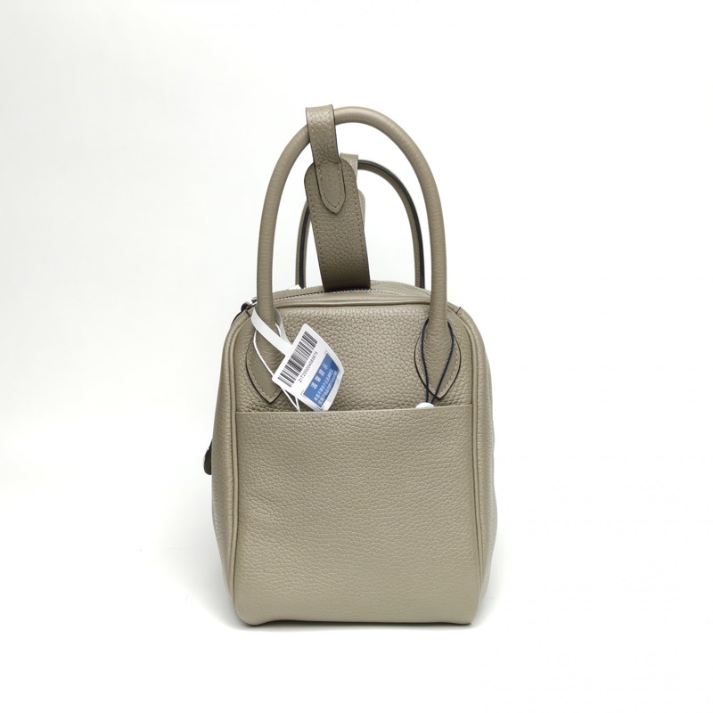 HERMES Lindy30鼠尾草綠TC皮A刻銀扣-1