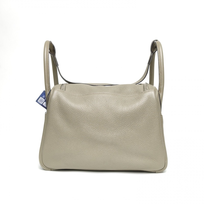 HERMES Lindy30鼠尾草綠TC皮A刻銀扣-2