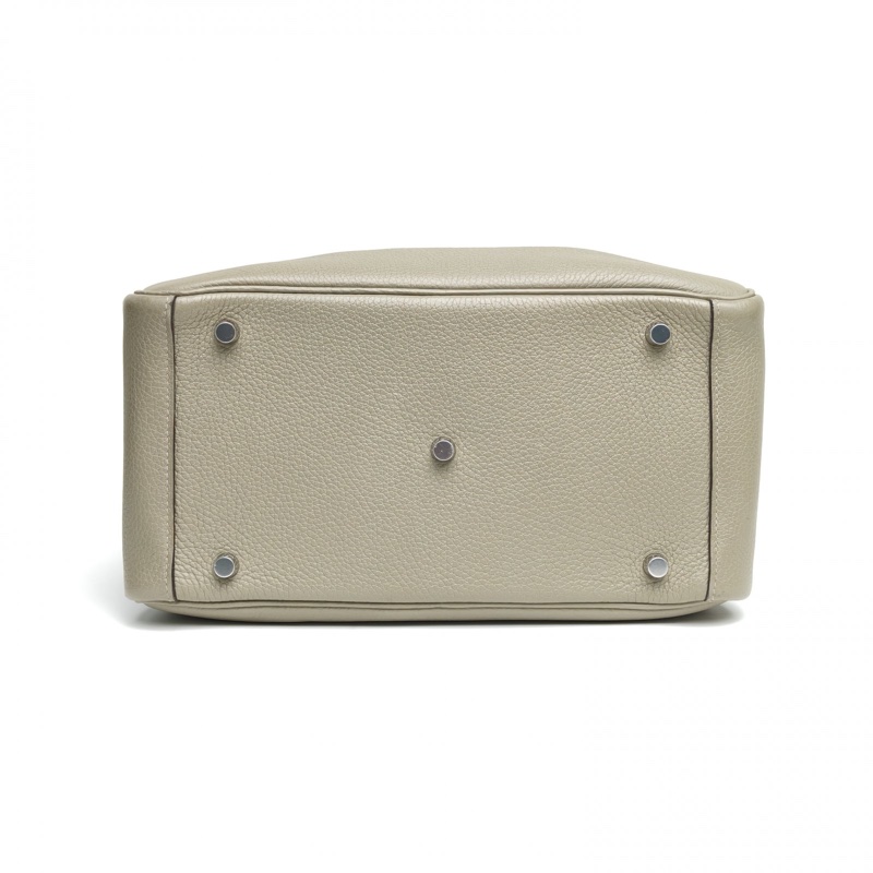 HERMES Lindy30鼠尾草綠TC皮A刻銀扣-3