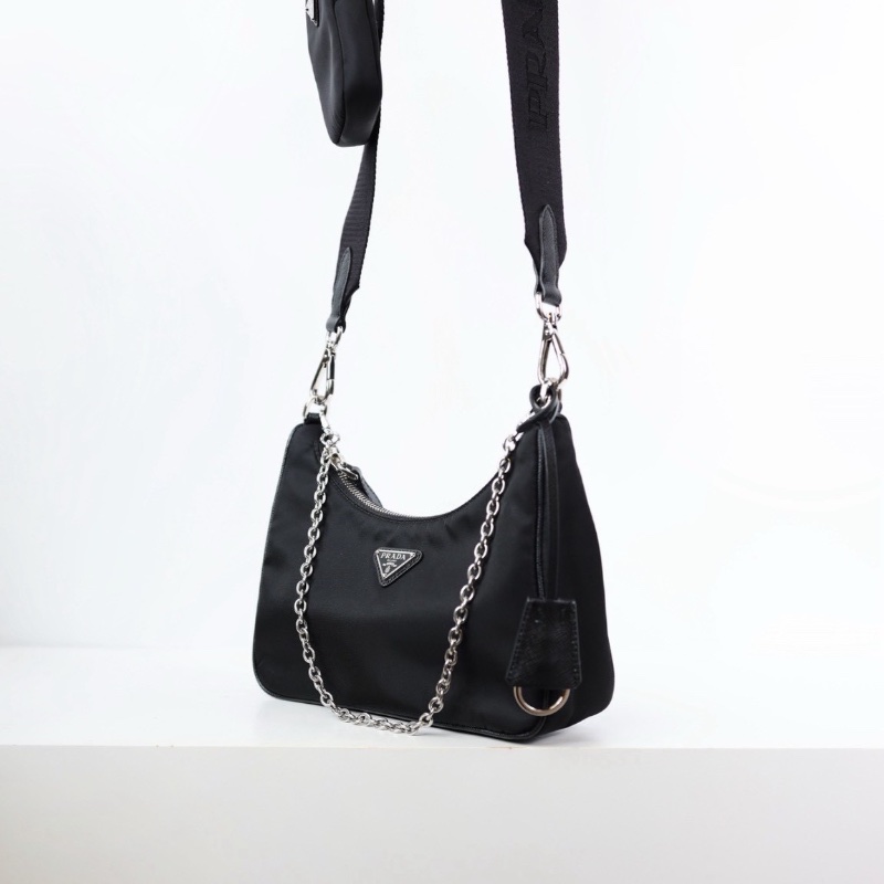 二手Prada hobo 三合一鏈條包-1