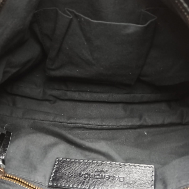 BALENCIAGA CLASSICCITY機車包小號黑色羊皮鎢鋼扣-4