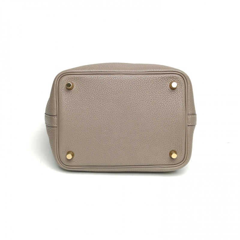 HERMES Picotin菜籃子18銀河灰TC皮D刻金扣-3