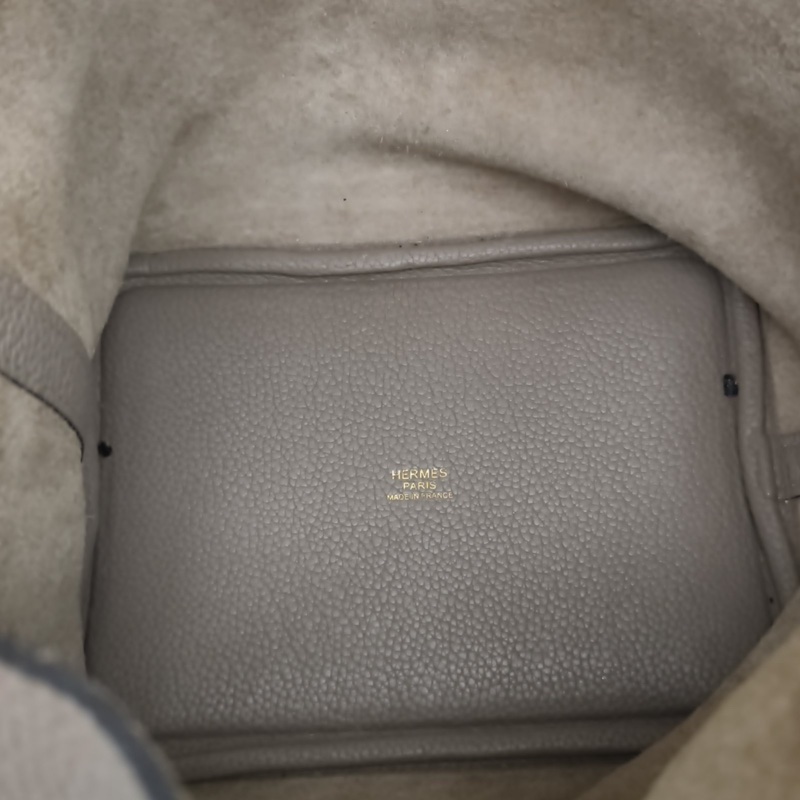 HERMES Picotin菜籃子18銀河灰TC皮D刻金扣-5