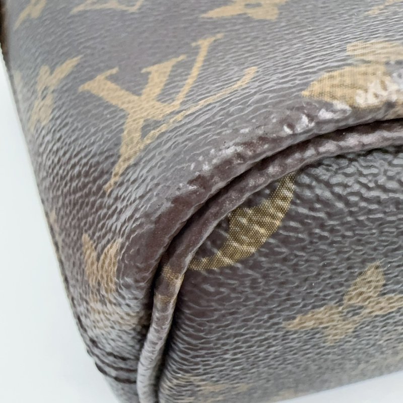 LV原花拼奶茶色背帶NEVERFULL BB側背包M46705-13