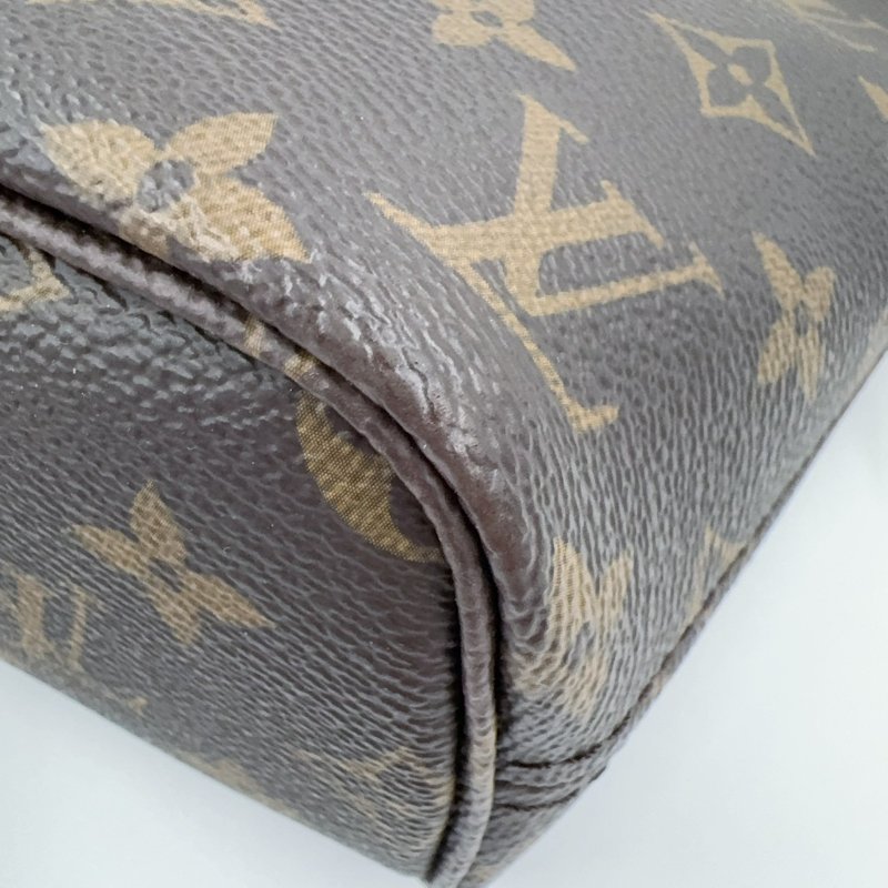LV原花拼奶茶色背帶NEVERFULL BB側背包M46705-14