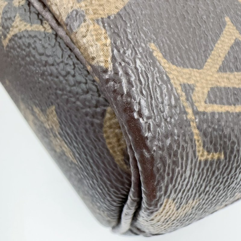 LV原花拼奶茶色背帶NEVERFULL BB側背包M46705-15