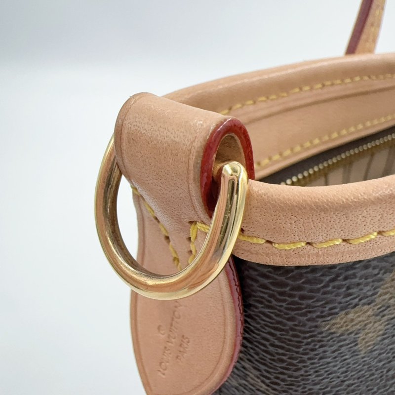 LV原花拼奶茶色背帶NEVERFULL BB側背包M46705-16