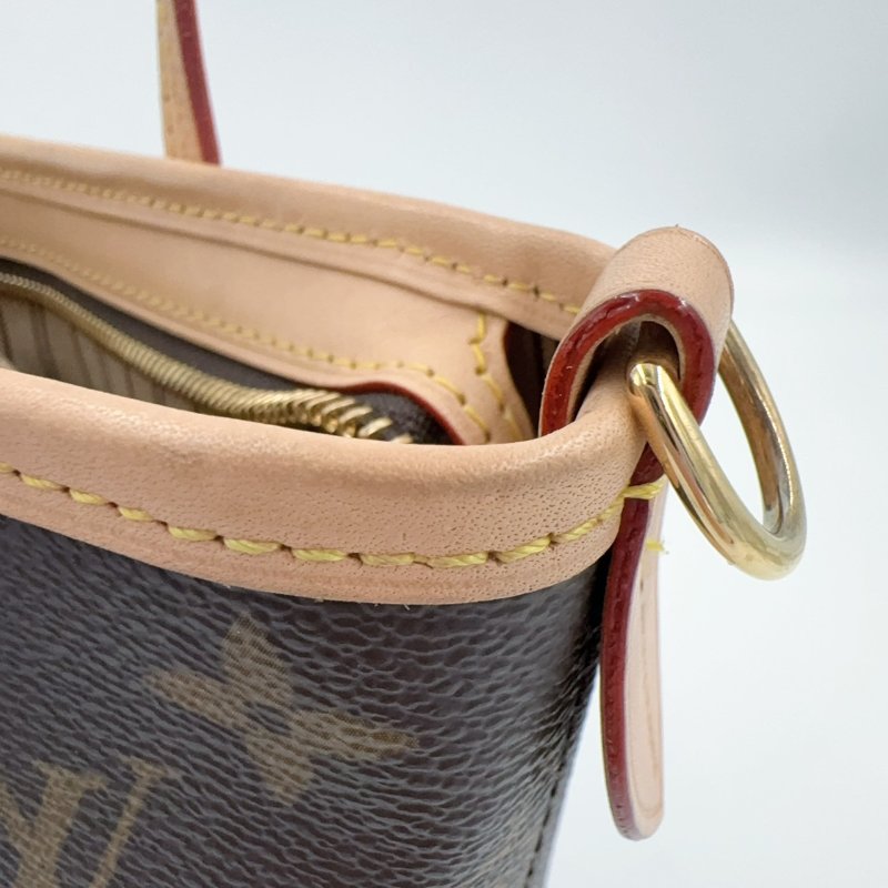 LV原花拼奶茶色背帶NEVERFULL BB側背包M46705-17