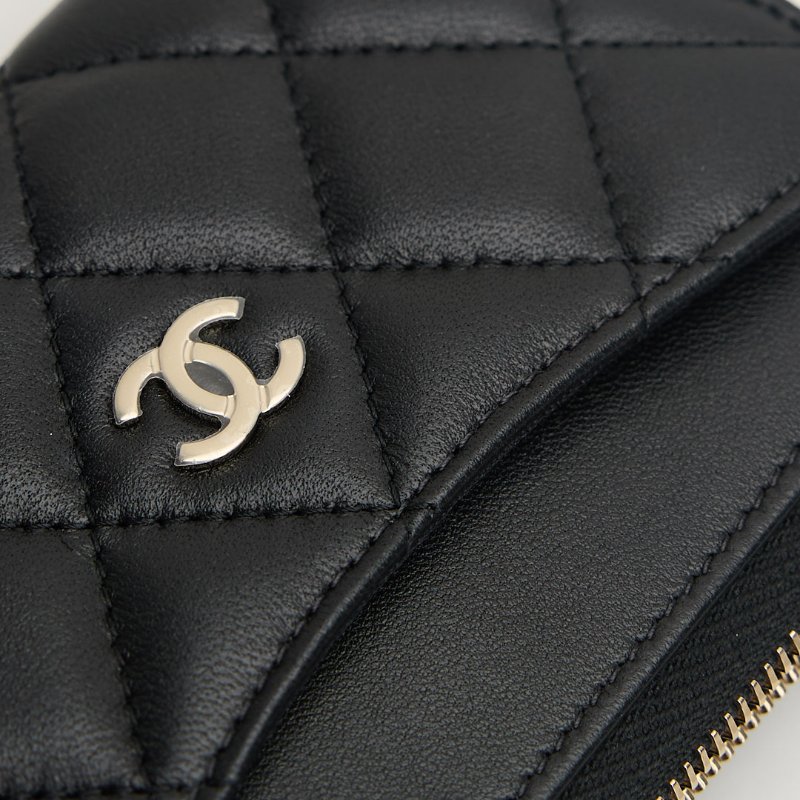 Chanel L型拉鍊卡包/黑金羊-3