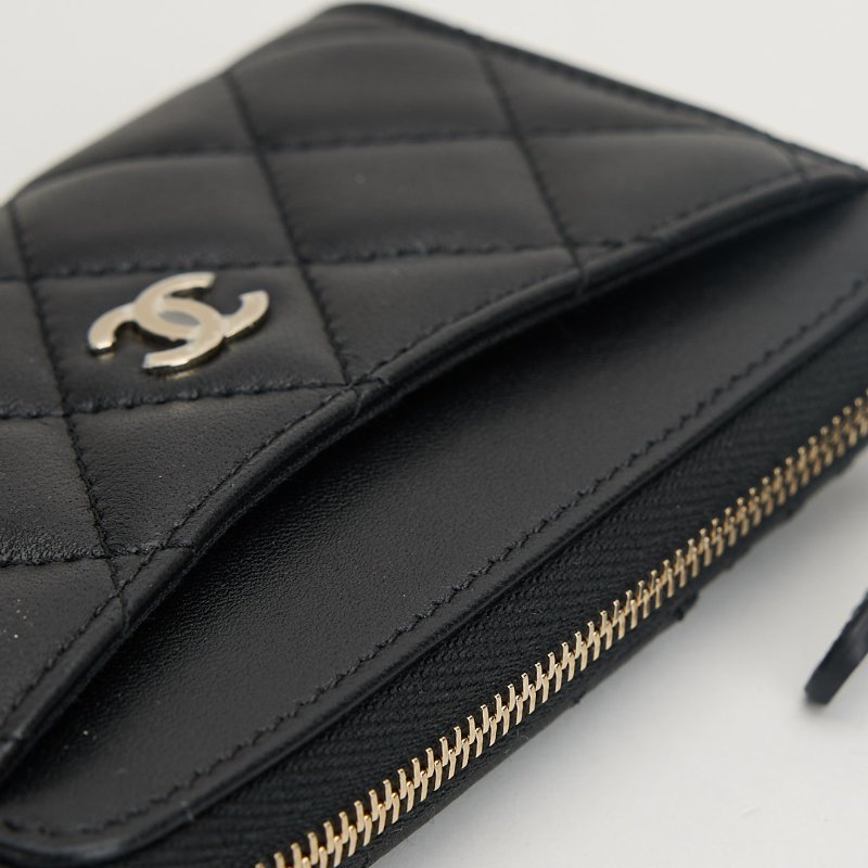 Chanel L型拉鍊卡包/黑金羊-4