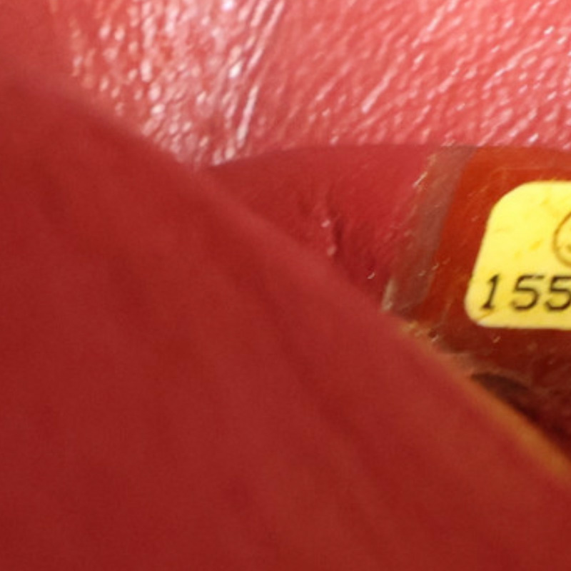 紅色 菱格紋 荔枝牛皮 CoCo 34 鍊帶肩背包 銀釦【CHANEL 香奈兒】 A58601-7