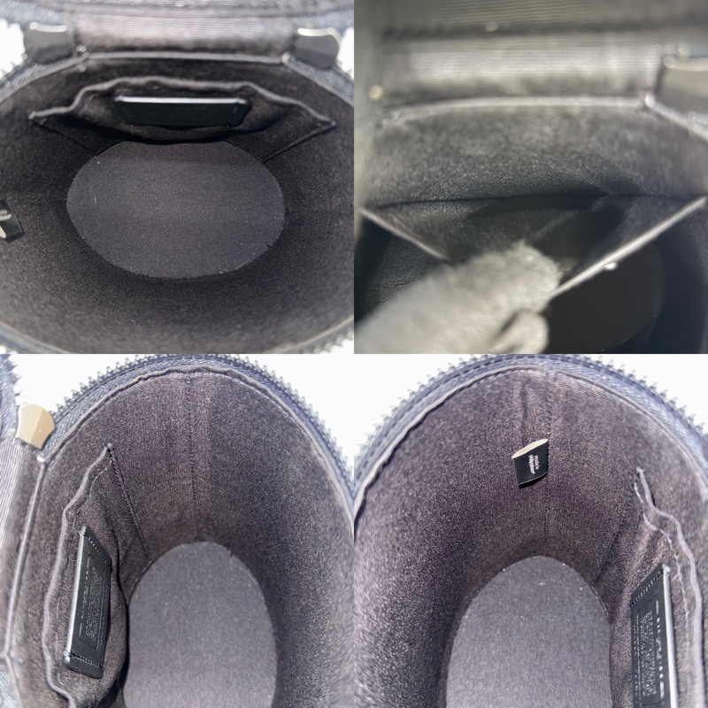 COACH 蔻馳 黑色PVC帆布SIGNATURE斜背包 C9843-6