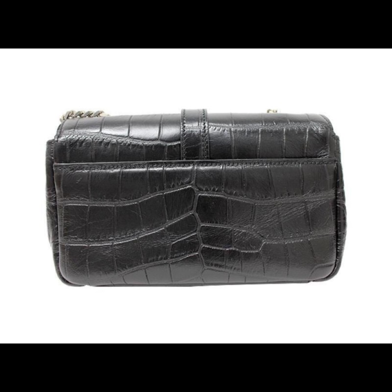 YSL Saint Laurent Paris 鱷魚壓紋皮革Baby Monogram 鏈帶包-2