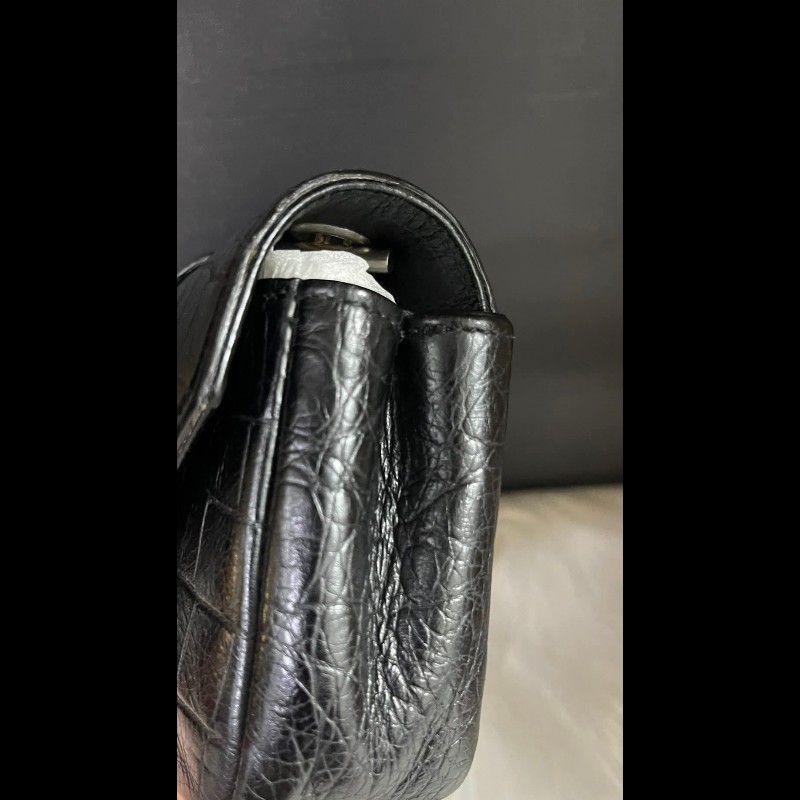 YSL Saint Laurent Paris 鱷魚壓紋皮革Baby Monogram 鏈帶包-18