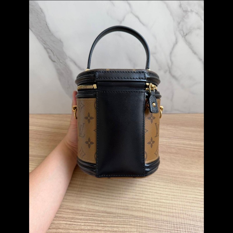 LV 路易家 Cannes 老花發財桶-4