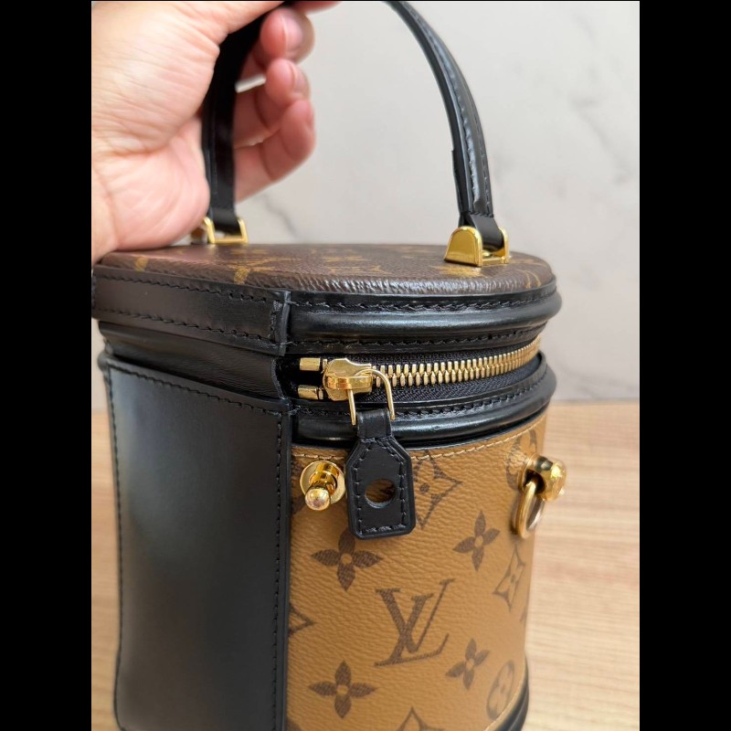 LV 路易家 Cannes 老花發財桶-9