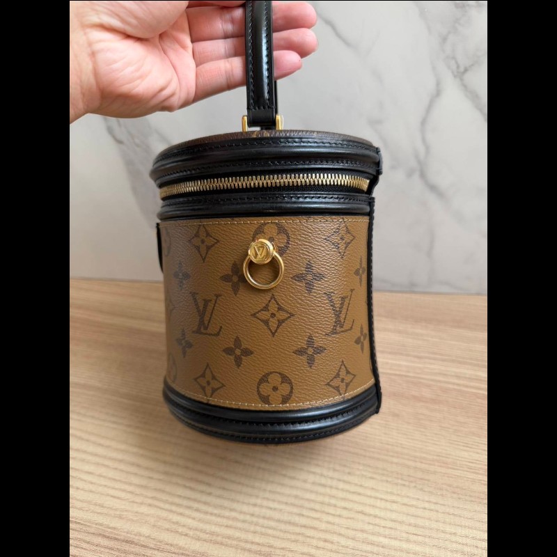 LV 路易家 Cannes 老花發財桶-10