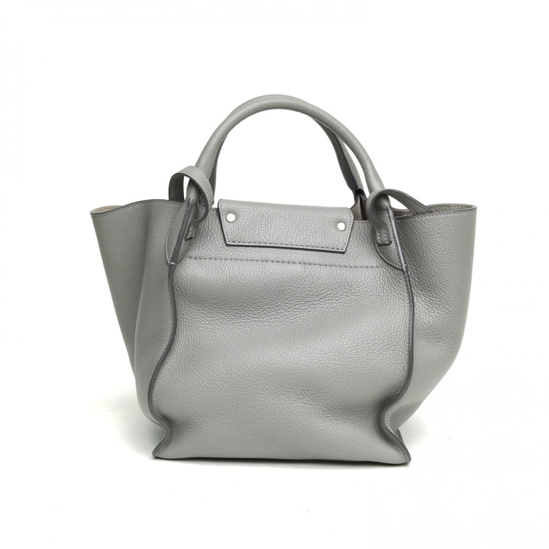 CELINE BigBagBucket水桶包小號灰色牛皮銀扣-2
