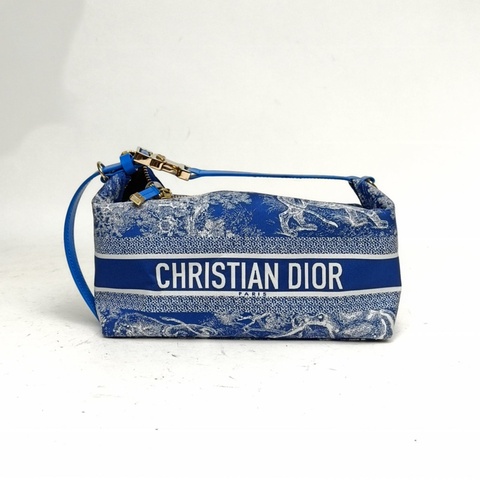 DIOR DiortravelNomad飯盒包中號藍色科技皮金扣2022