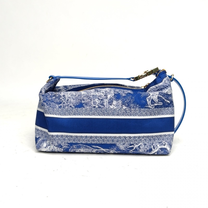 DIOR DiortravelNomad飯盒包中號藍色科技皮金扣2022-2