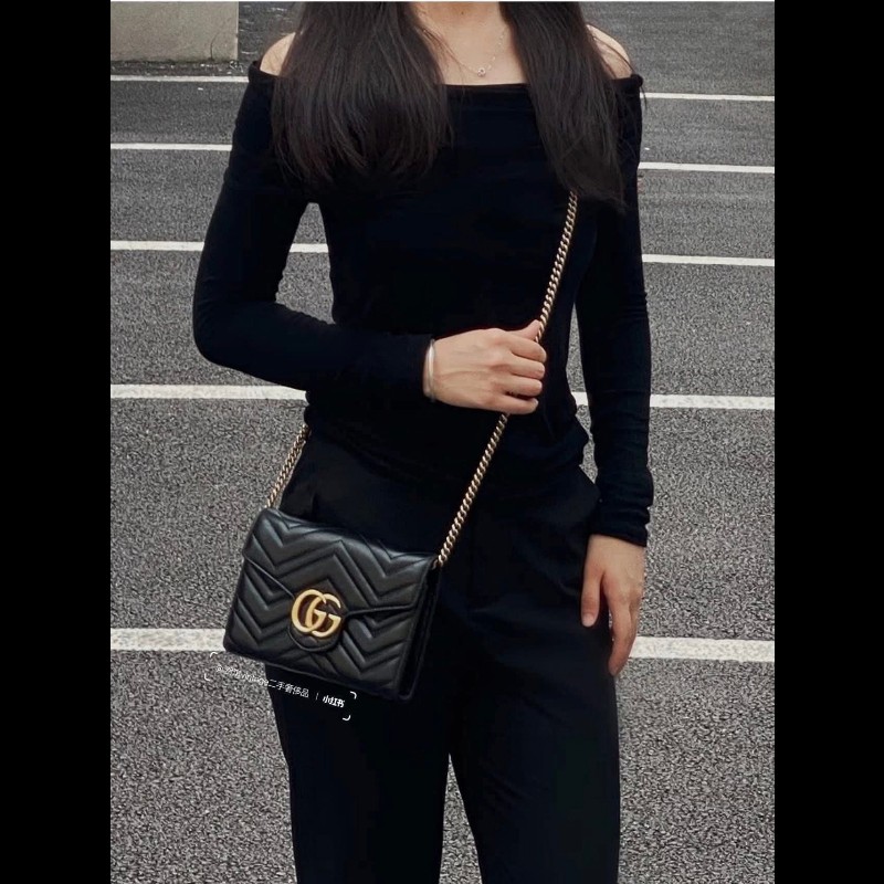 Gucci 古馳 GG Marmont 鏈條包 Woc-0