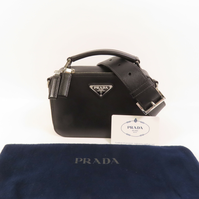 PRADA Saffiano皮革2way Shoulder Bag手挽肩背兩用袋-11